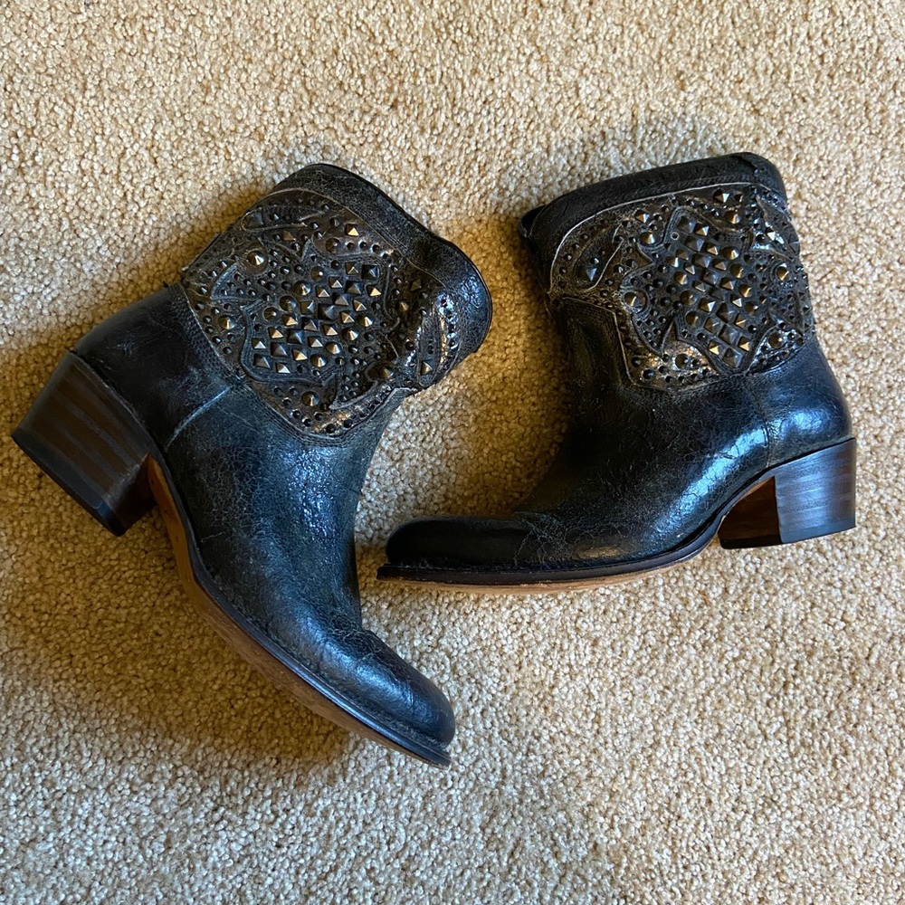 Frye Deborah Deco studded short boots